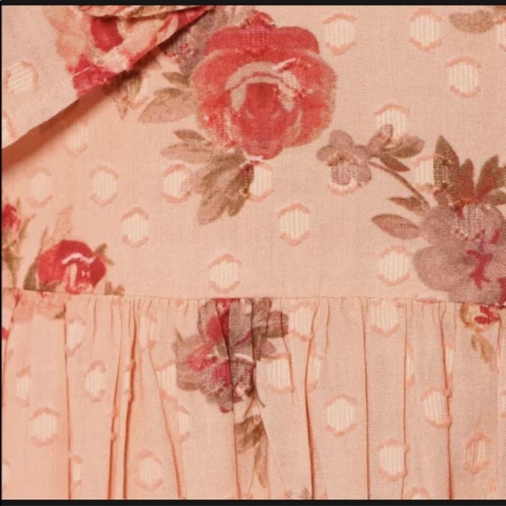 New Free People x LOVESHACKFANCY Carrolton Tiered Floral Maxi Dress sz 4 - Picture 3 of 3